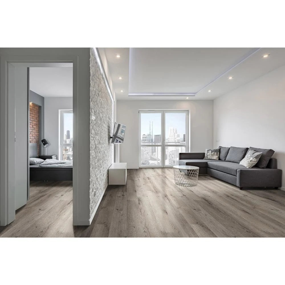 MSI Luxury Vinyl Flooring Wilmont Charcoal Oak 7"x48" - Everlife Collection