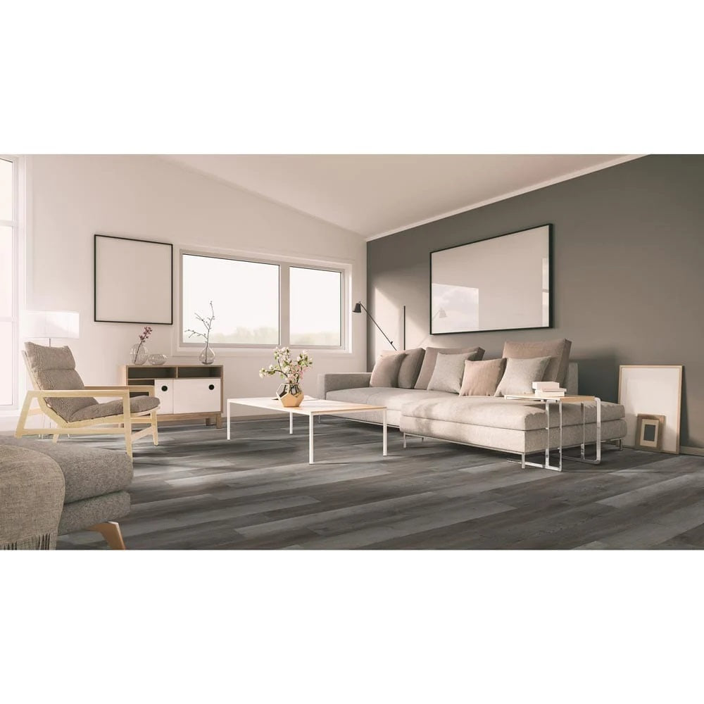 MSI Luxury Vinyl Flooring Wilmont Woodrift Gray 7"x48" - Everlife Collection