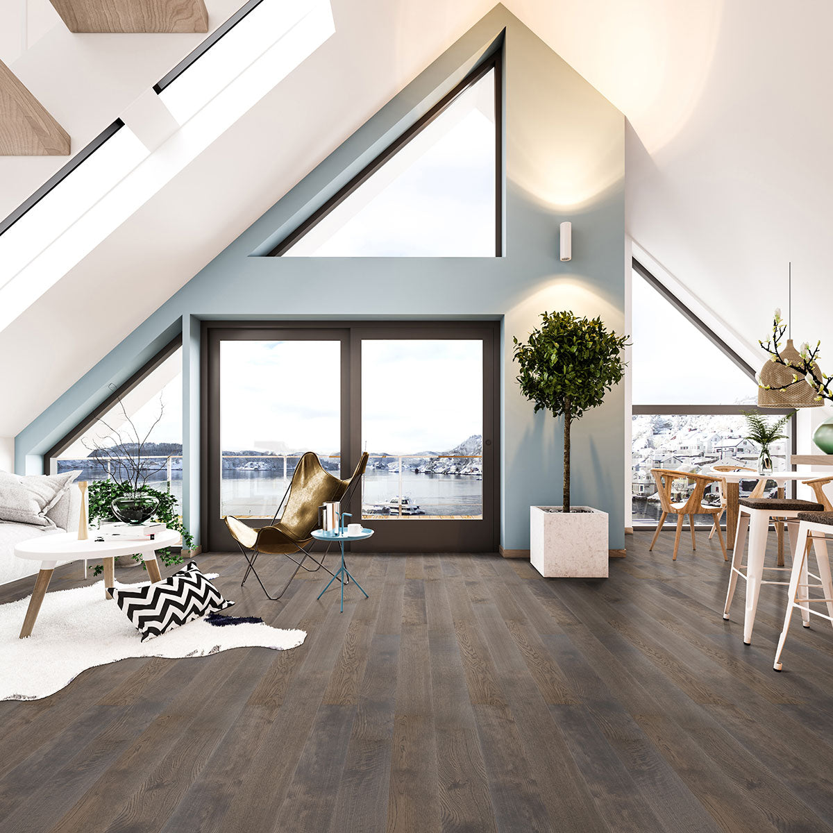 MSI Waterproof Wood Flooring Woodhills Estate Oak 6.5" Wide - Everlife Collection