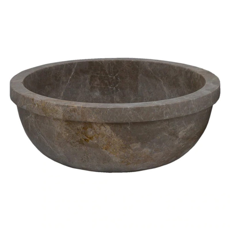 Maya Grey Marble drop in self rimming polished sink D16 H6 SKU-YEDSIM02 product shot front view