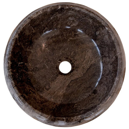 Narcist Brown Marble Vessel Sink High-Gloss Polished  (D)16" (H)6"