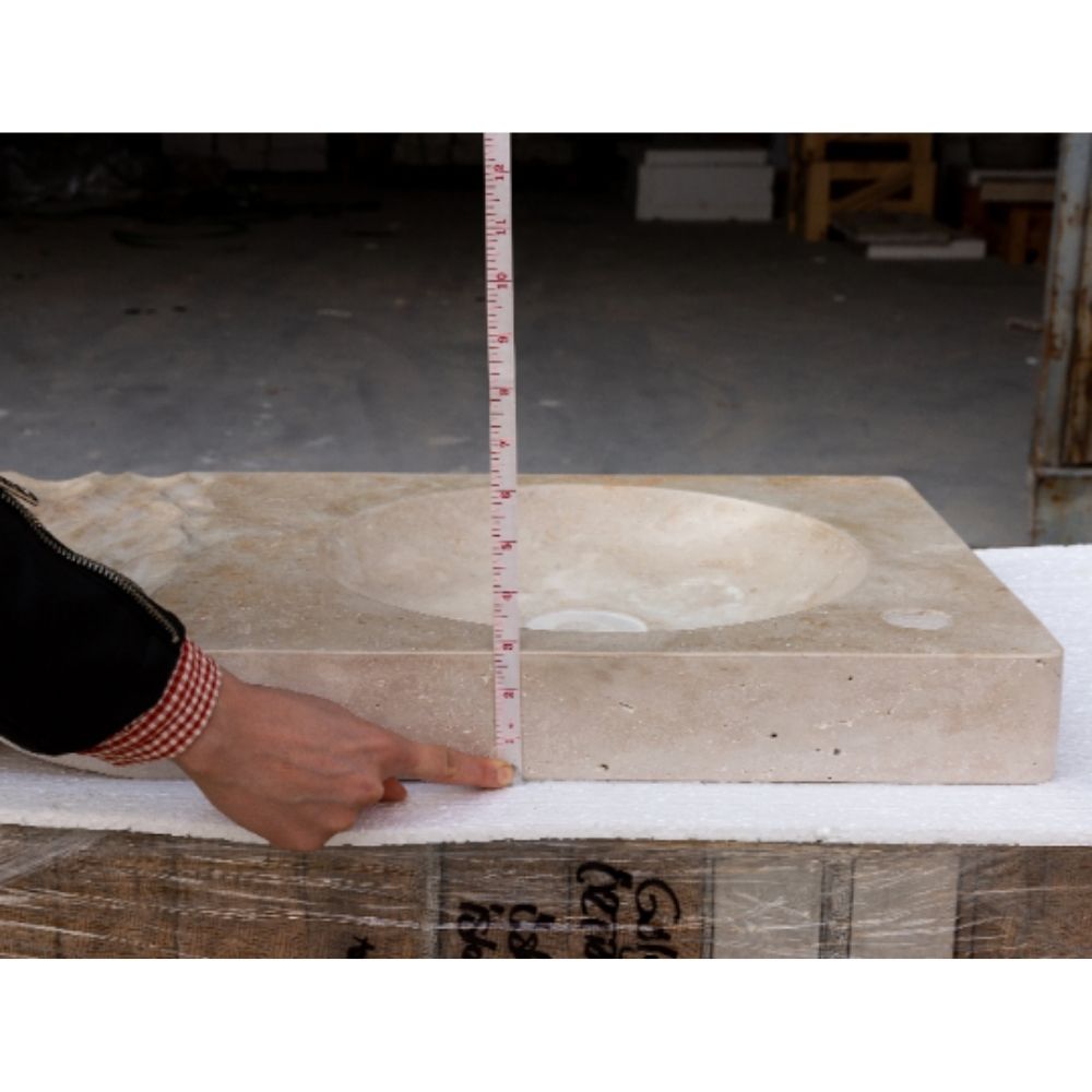 Stone Travertine Troia Light Above Counter Sink height