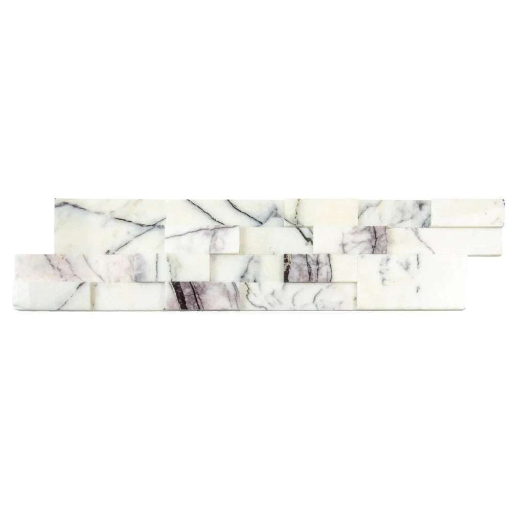 New York Ledger 3D Panel 6"x24" Natural Marble Wall Tile