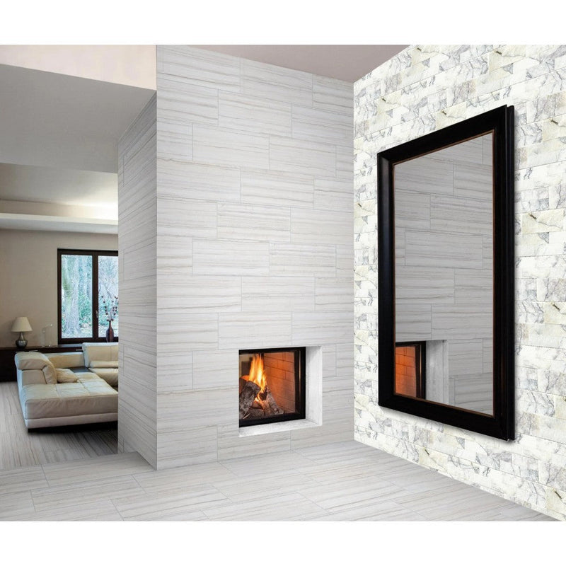 New York Ledger 3D Panel 6"x24" Natural Marble Wall Tile