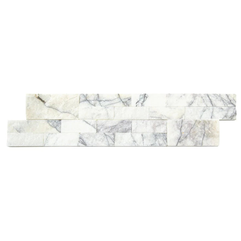 New York Ledger 3D Panel 6"x24" Natural Marble Wall Tile Split Face Surface