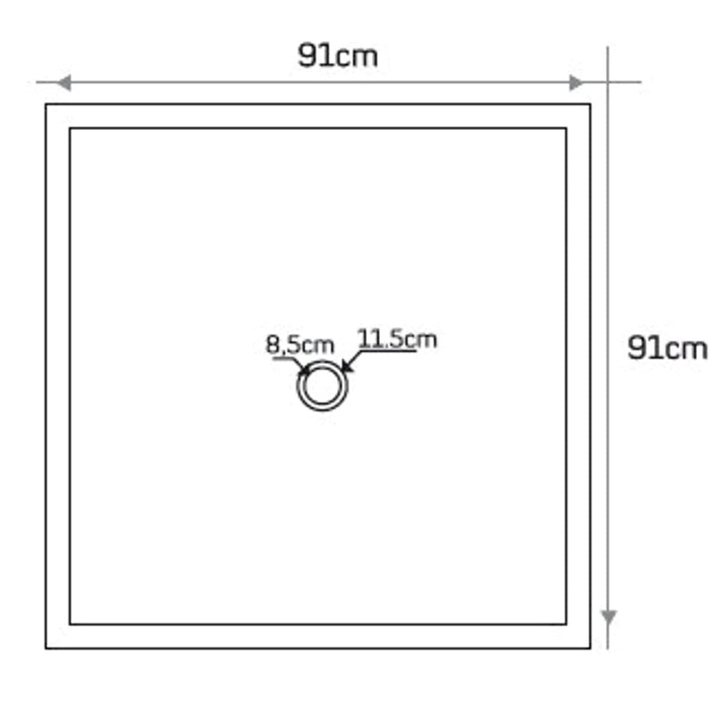 Noce brown travertine square shower base w36-l36-h2 SKU-NTRSTC26