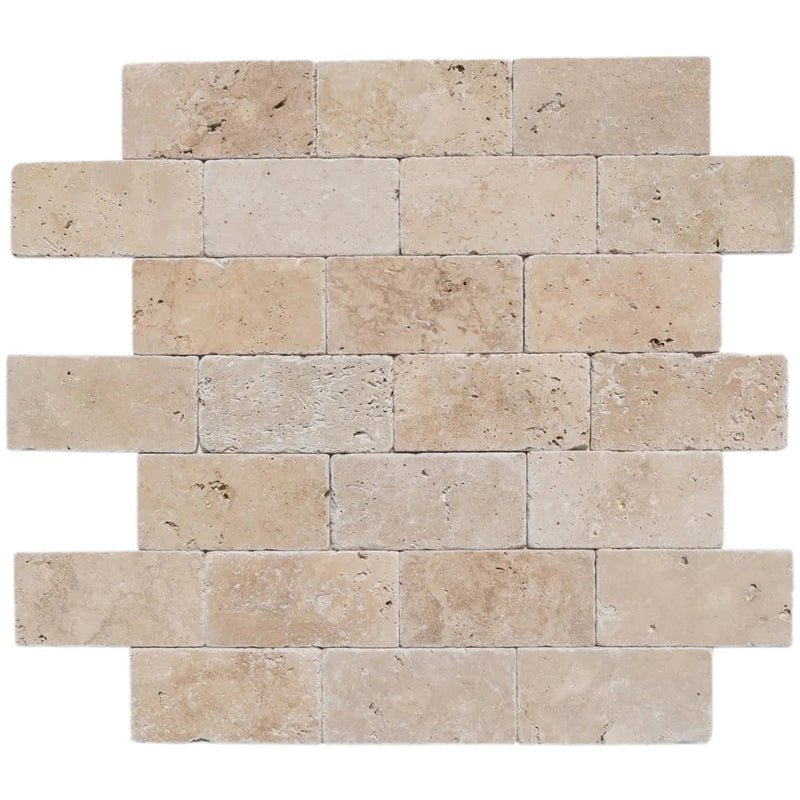 Riverbed Walnut Travertine Tumbled Floor and Wall Tile