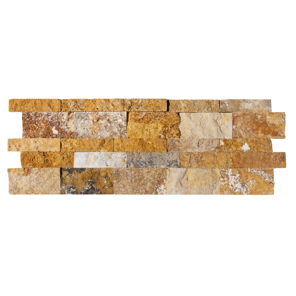 Scabos Travertine Split Face Stacked Stone Ledger Panel SKU-20107184  product shot