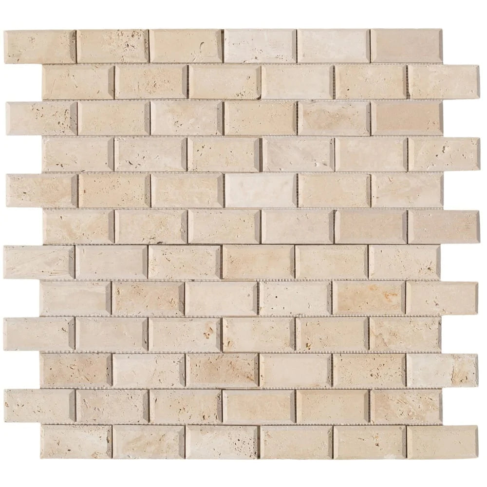 Tuscany Ivory Light Travertine Honed Mosaic Tile (10 sqft per box)