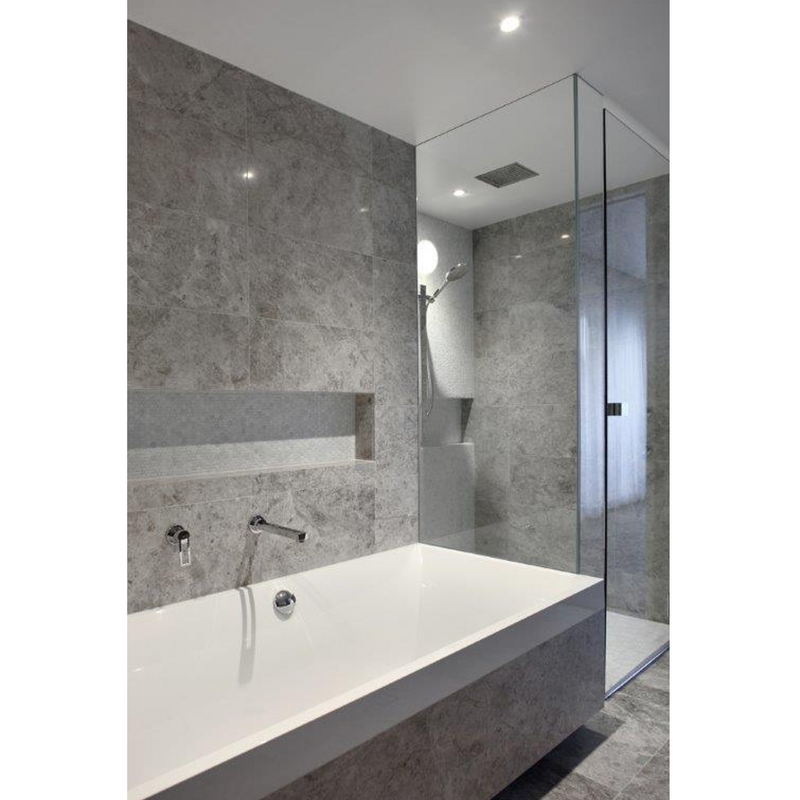 Tundra Gray Marble Floor and Wall Tile SKU-31722612H installed view