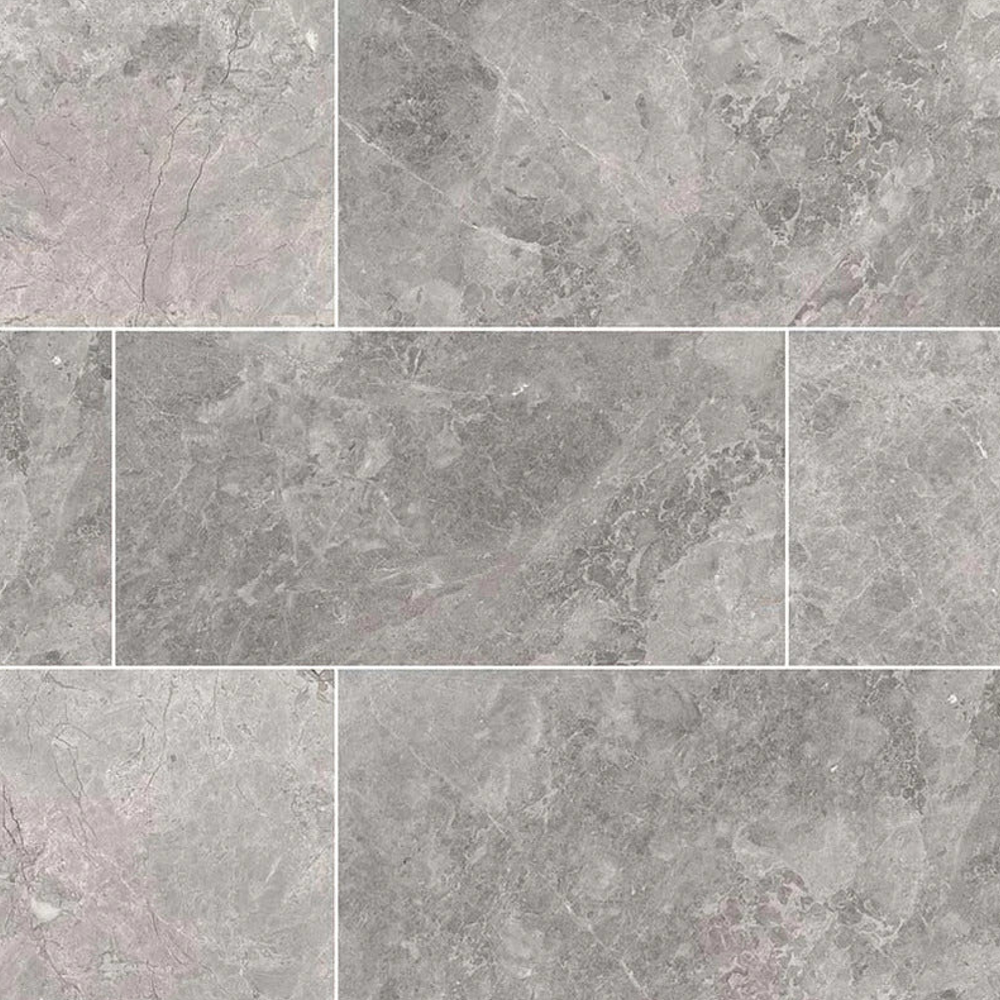 Tundra Gray Marble Floor and Wall Tile SKU-31722612H 