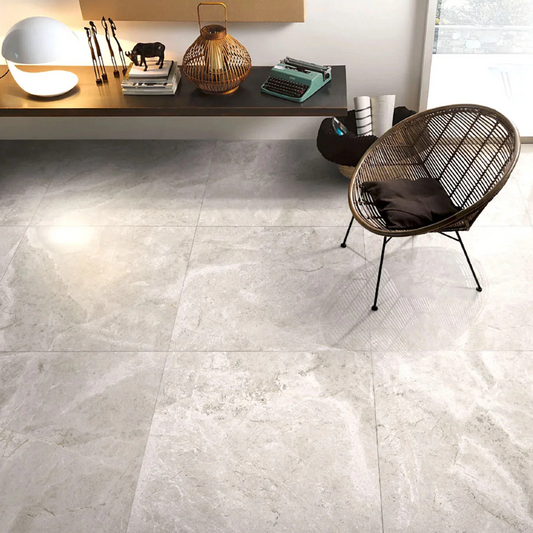 Tundra Gray Marble Floor and Wall Tile SKU-31722612H installed view