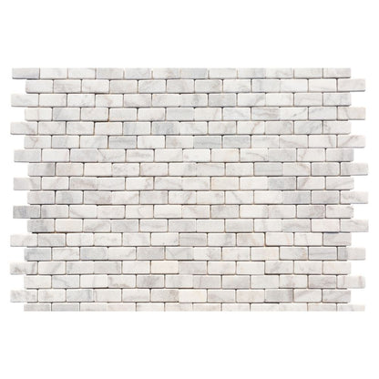 White Brick Marble 2" Hexagon on 12" x 12" Mesh Mosaic Tile