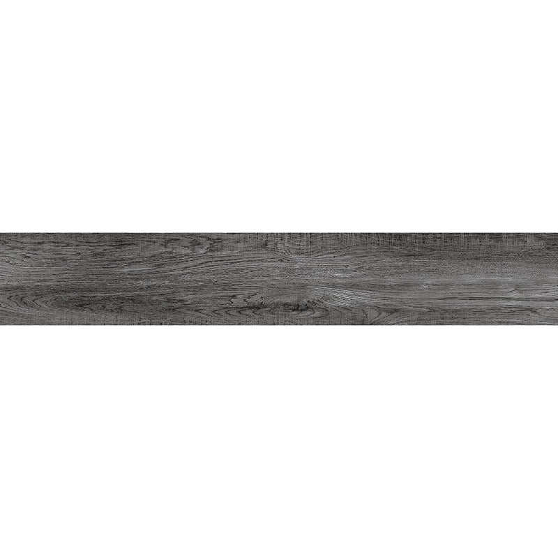 anka acacia anthracite color matte rectified 6"x36" size wood look porcelain floor and wall tile SKU-165344