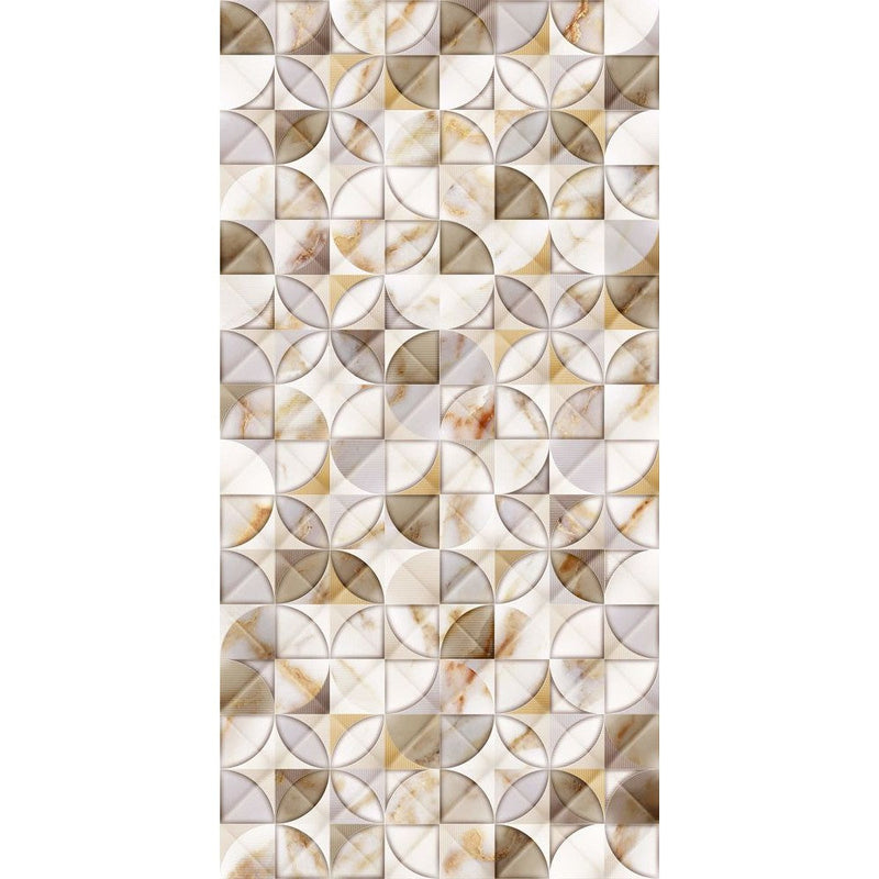 anka alaska beige glossy decor relief porcelain tile SKU 165067 12"x24"  (30cmx60cm) product shot top view