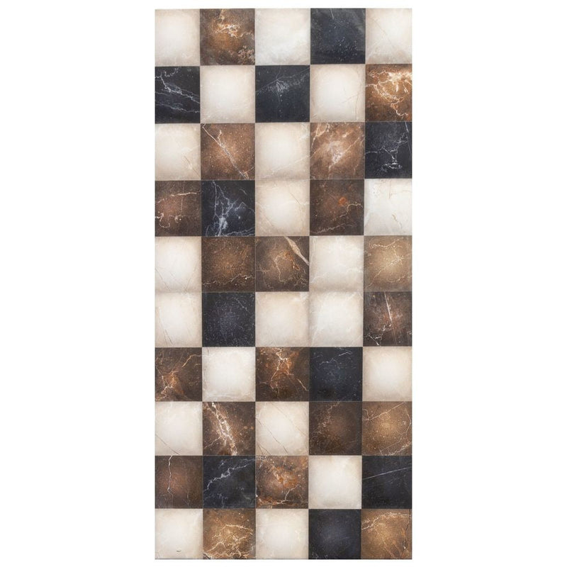anka almira brown glossy wall porcelain tile SKU-165138 12"x24" (30cmx60cm) size product shot top view