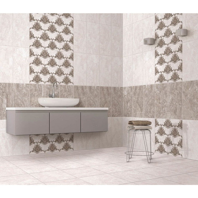 anka Arya glossy unrectified porcelain wall and floor tile bathroom application photo
