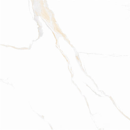 Anka classic carrara gold glossy unrectified porcelain floor tile 16"x16" SKU-170043 top view