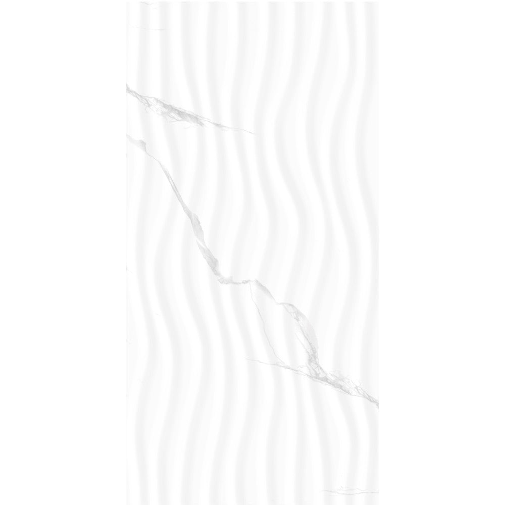 Anka classic carrara silver glossy unrectified porcelain form decor wall tile 12"x24" SKU-170047