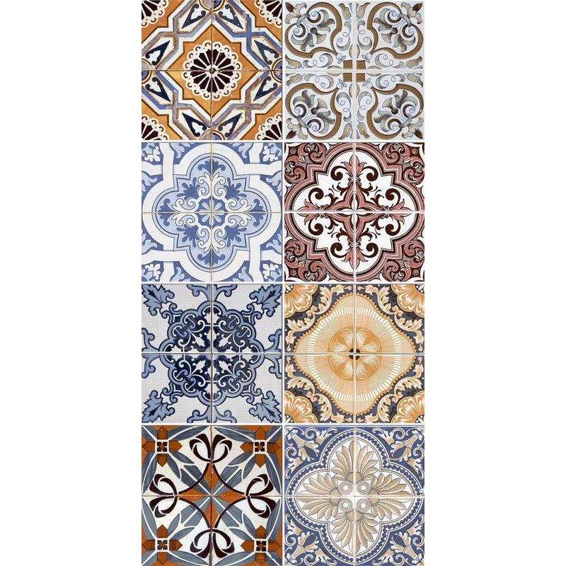 anka colourful pattern glossy unrectified porcelain wall tile size 30cmx60cm SKU 165139 product shot