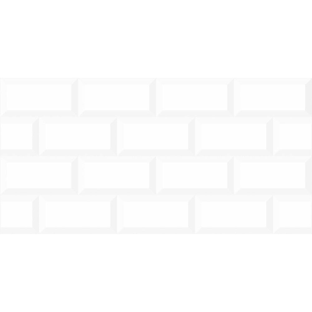 anka concept white glossy unrectified wall tile size 30cmx60cm SKU 165141 product shot top view