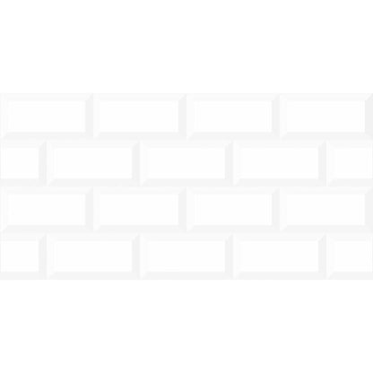 anka concept white glossy unrectified wall tile size 30cmx60cm SKU 165141 product shot top view