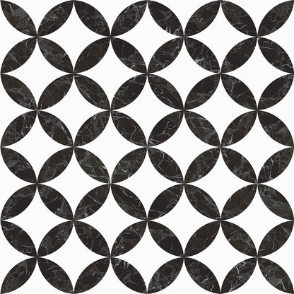 Anka dante black glossy rectified wall and floor tile size 24"x24" SKU-170021