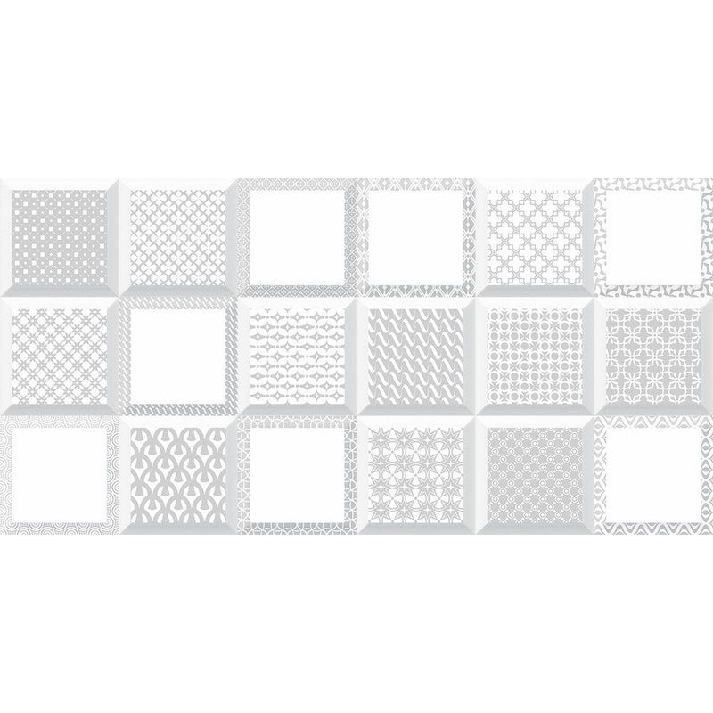 Anka dora glossy porcelain wall tile 12"x24" SKU-170025 Top view of grey tile