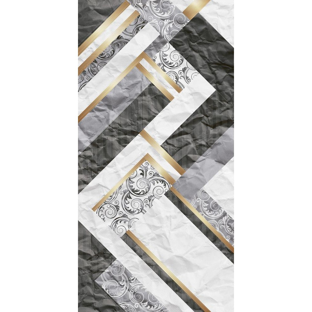 Anka elite glossy modern porcelain wall tile 12"x24" SKU-170032 Top shot of decor tile.