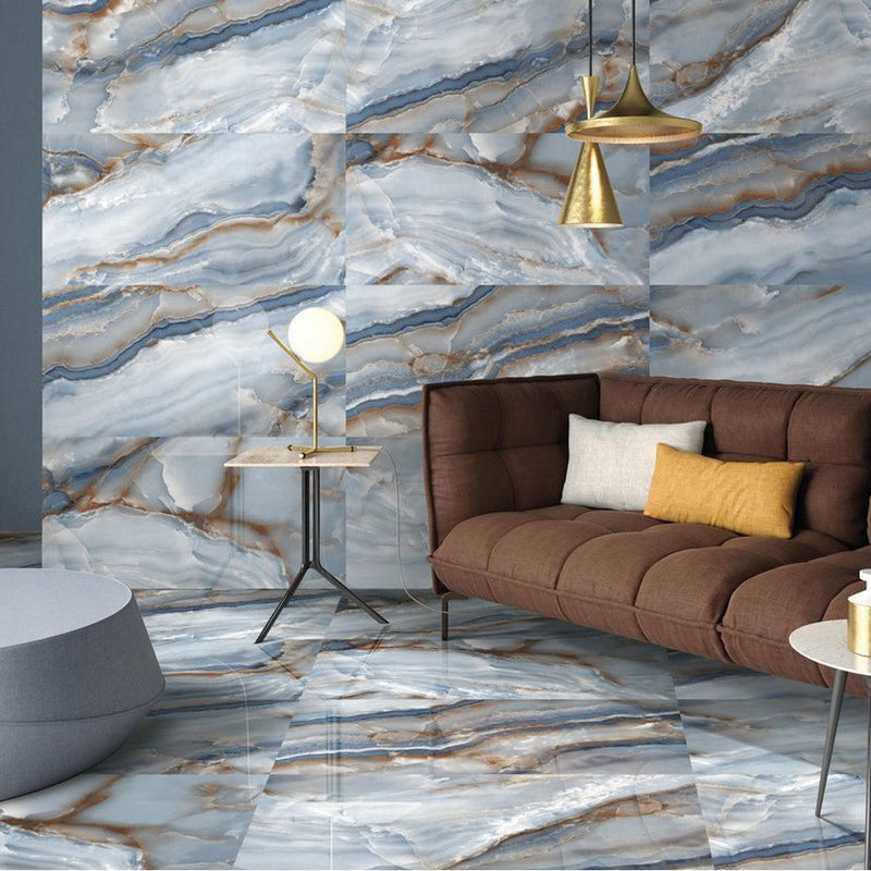 Anka Lapis Glossy Rectified Porcelain Wall and Floor Tile