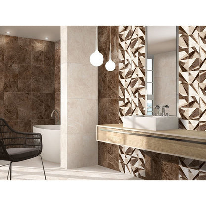 Anka Lima Cream Glossy Porcelain Wall and Floor Tile