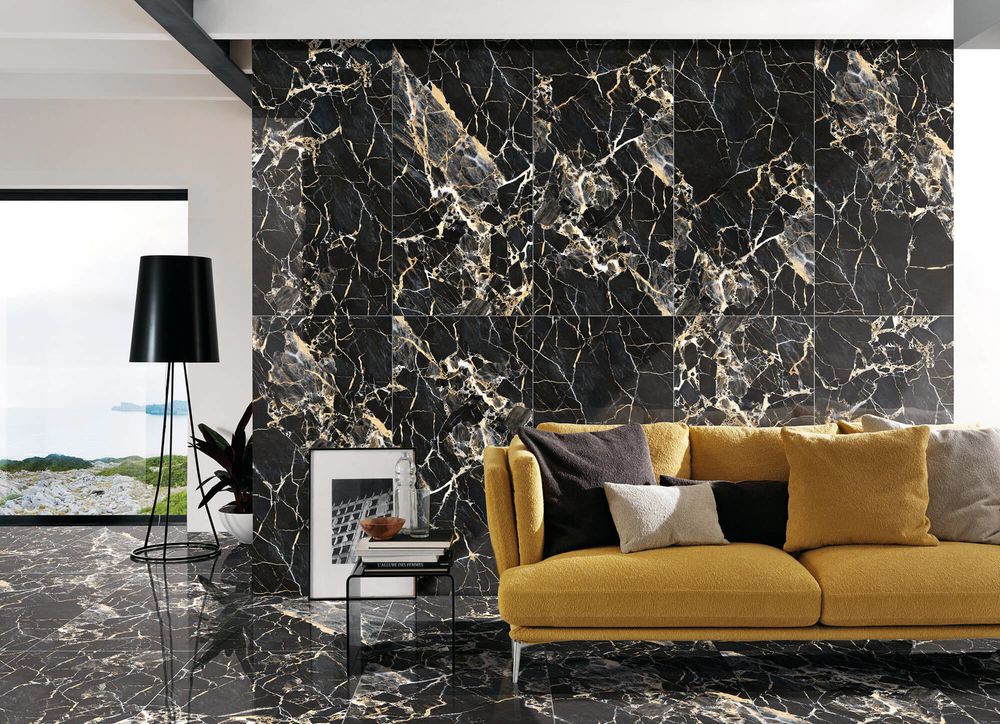 Anka Portoro Glossy Rectified Porcelain Wall and Floor Tile