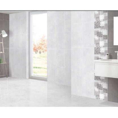 Anka Nil Grey Glossy Porcelain Wall, Floor and Decor Tile