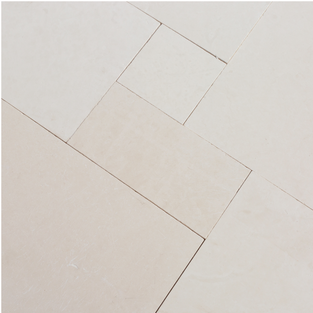 Antalya White French Pattern Set Limestone Tile