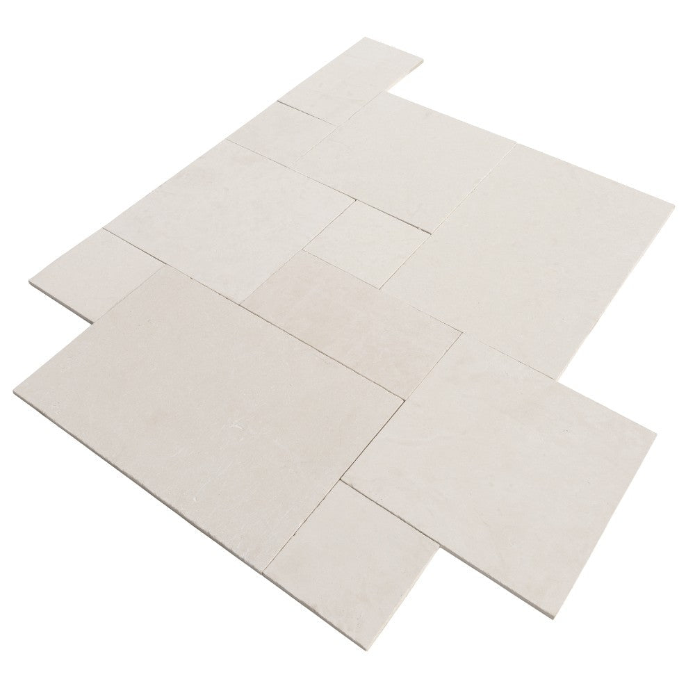 Antalya White French Pattern Set Limestone Tile