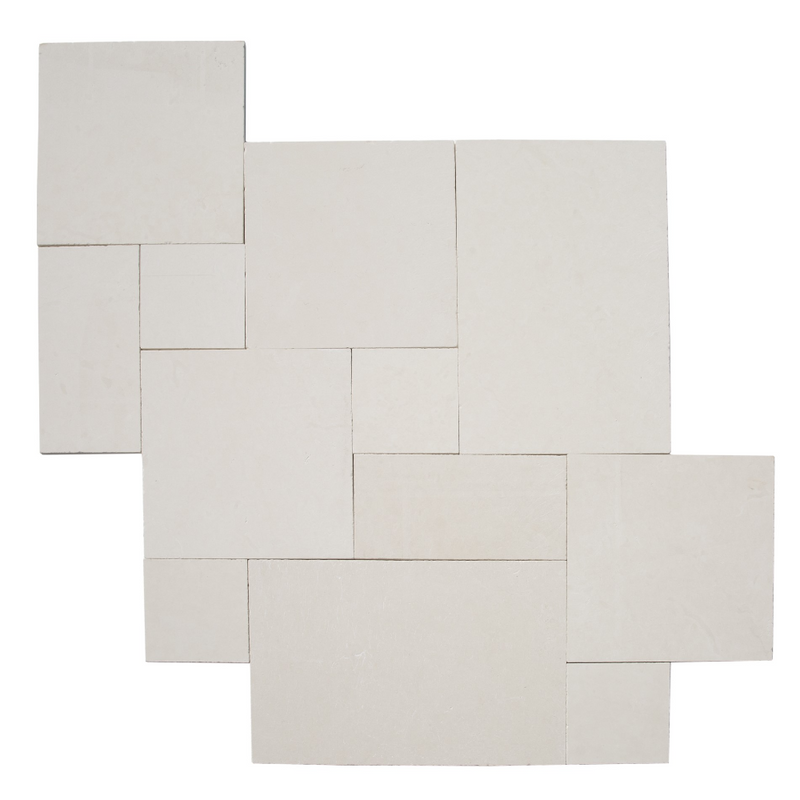 Antalya White French Pattern Set Limestone Tile