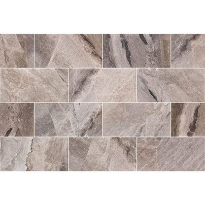 Atlantic Grey Cloudy Floor and Wall Marble Tile Polished