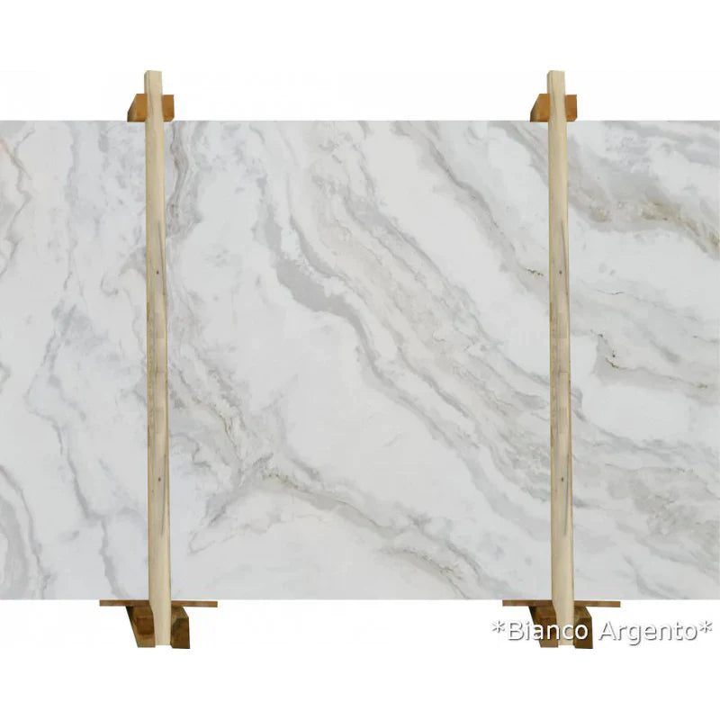 Bianco Argento White Bookmatching Marble Slab