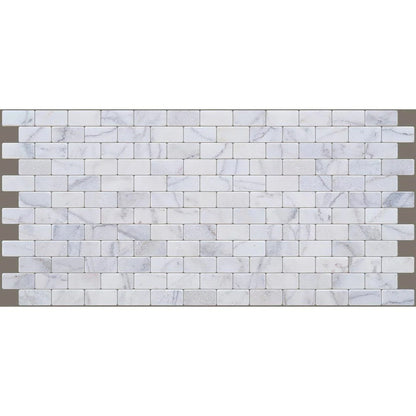 Bianco Ibiza White Marble Tumbled Mosaic Tile