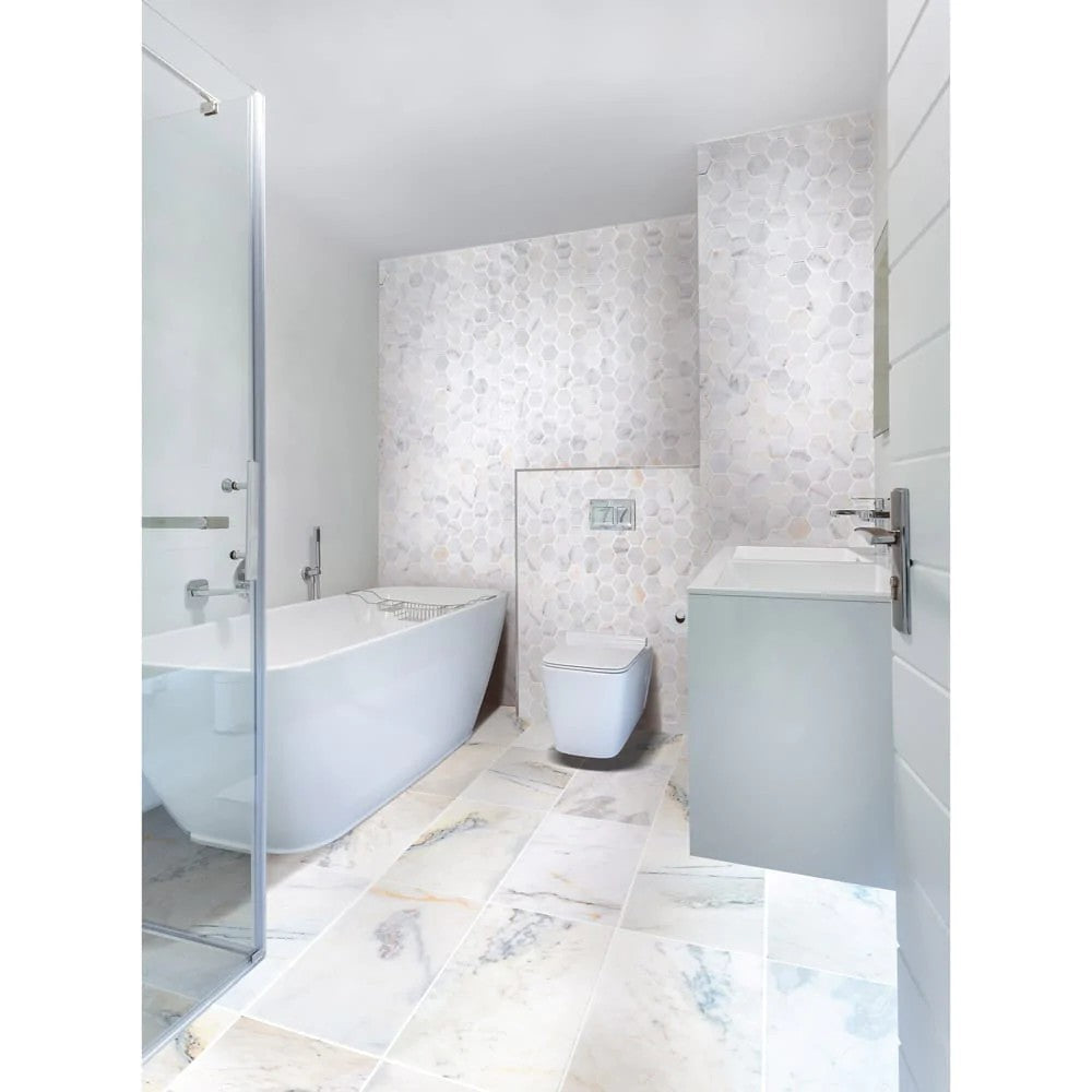 Bianco Ibiza White Marble Floor and Wall Tile