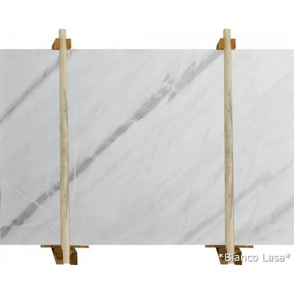 Bianco Lasa White Bookmatching Marble Slab