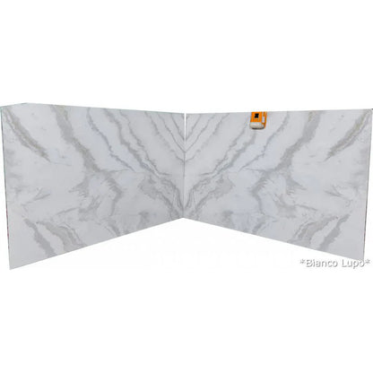 Bianco Lupo White Bookmatching Marble Slab