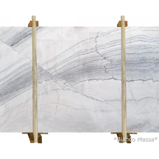 Bianco Massa White Bookmatching Marble Slab