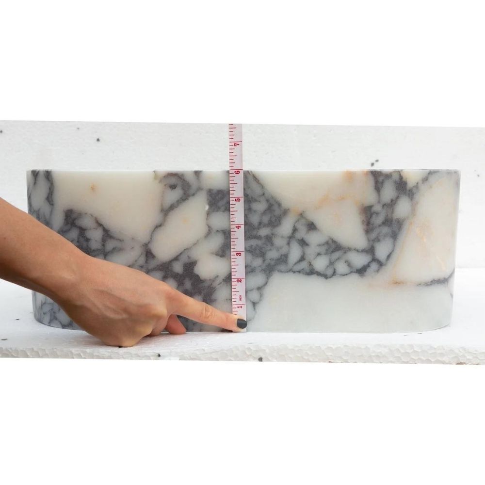Calacatta Viola Marble Natural Stone Rectangular Sink (W)18" (L)12" (H)6"