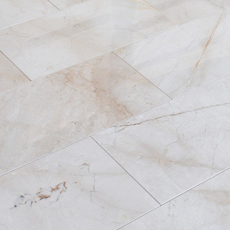 calista cream light polished marble tile 12x24 SKU-15000430 product shot close up view