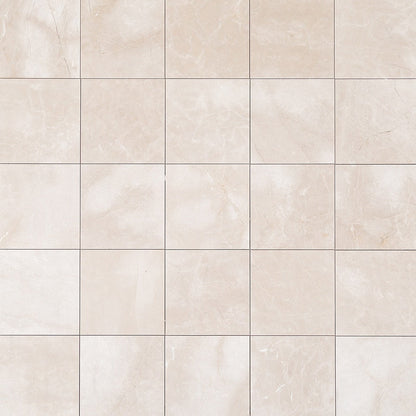 calista cream premium polished marble tile 12x12 SKU-15001845 product shot top view