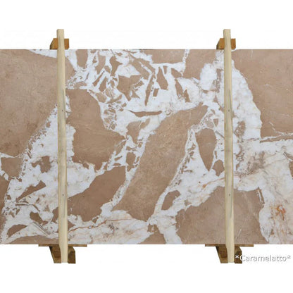 Caramelatto Beige Bookmatching Marble Slab