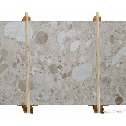 Ceppo Cream Conglomerate Bookmatching Marble Slab