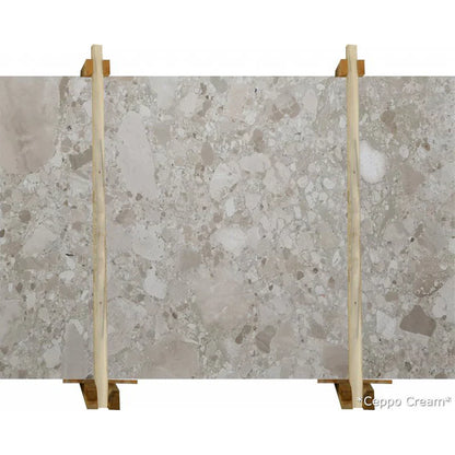 Ceppo Cream Conglomerate Bookmatching Marble Slab