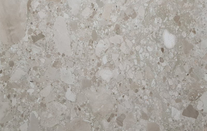 Ceppo Cream Conglomerate Bookmatching Marble Slab